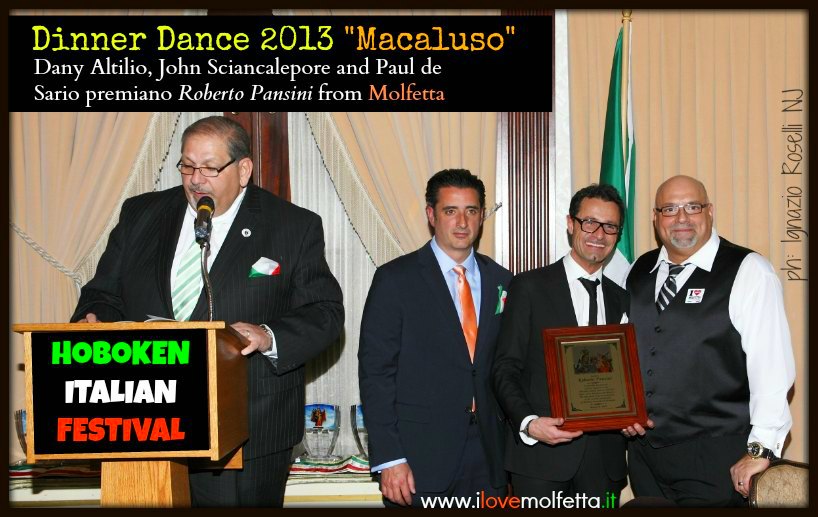 Hoboken Italian Festival - award to I Love Molfetta