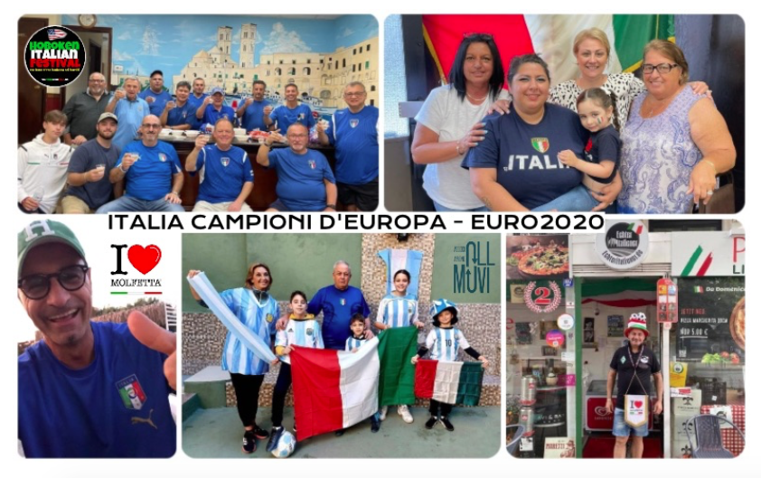 Ad Hoboken festeggiano la Nazionale Italiana: Campioni  Euro2020