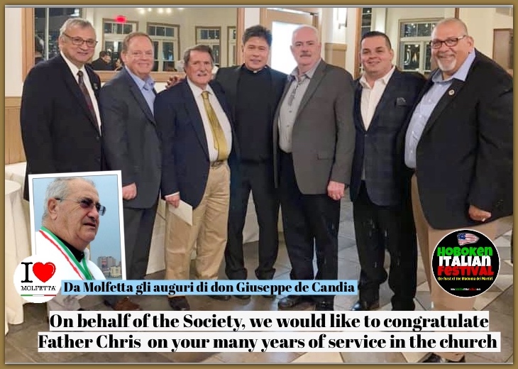 From Molfetta to Hoboken:  auguri a padre Chris, 30 anni di sacerdozio