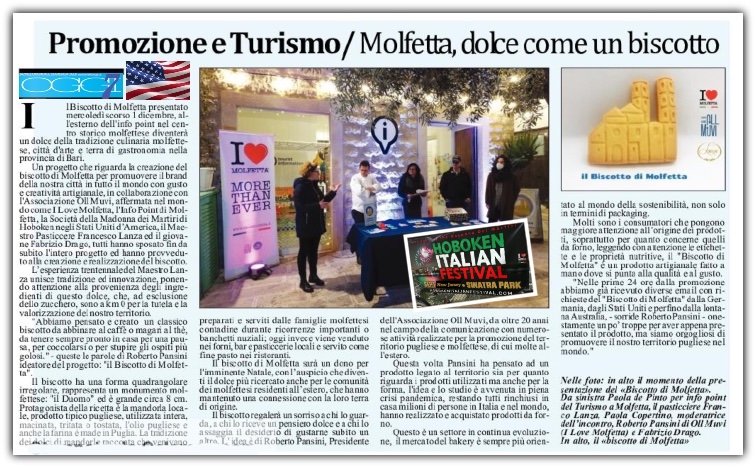 Promozione e Turismo: Molfetta dolce come un Biscotto vola negli USA