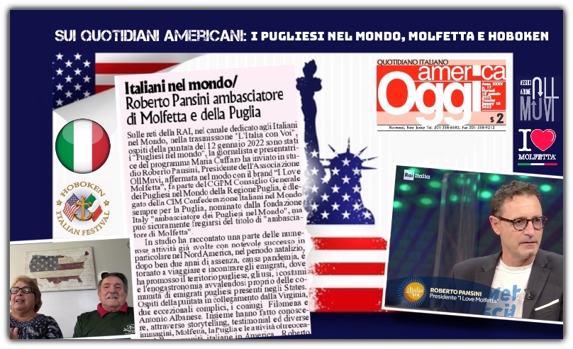 Newspaper America Oggi: Hoboken, Molfetta and Pugliesi nel Mondo