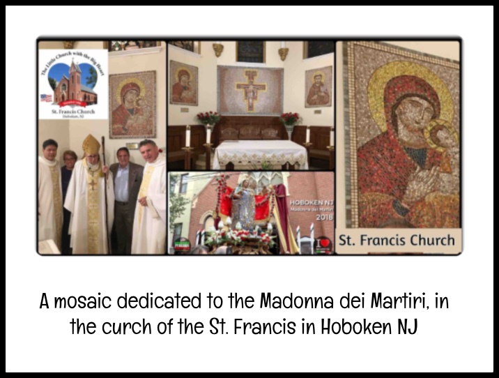 A mosaic dedicated to the Madonna dei Martiri, in Hoboken NJ