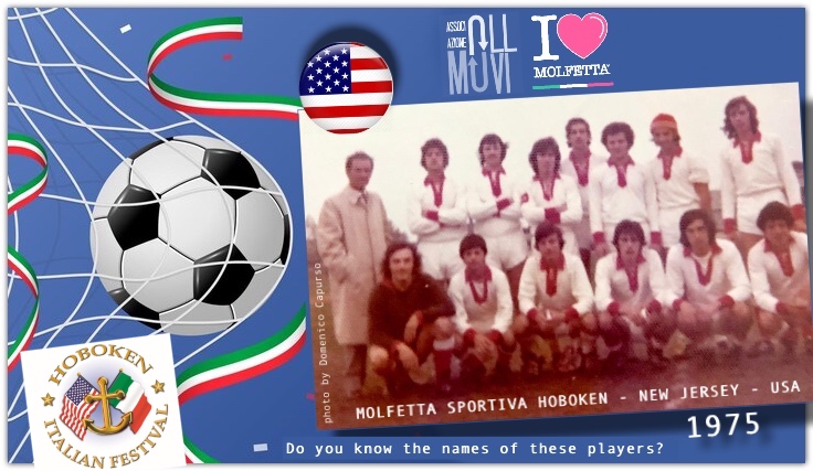 An old photo of the Molfetta Sportiva in the USA in Hoboken