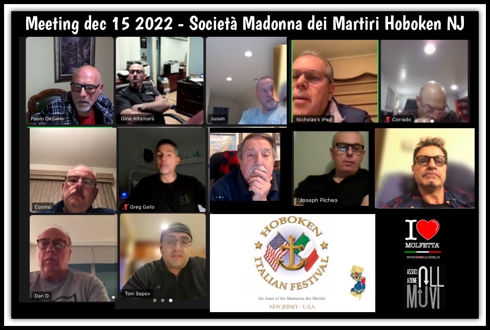 Meeting Societa' Madonna dei Martiri Hoboken: dec 2022