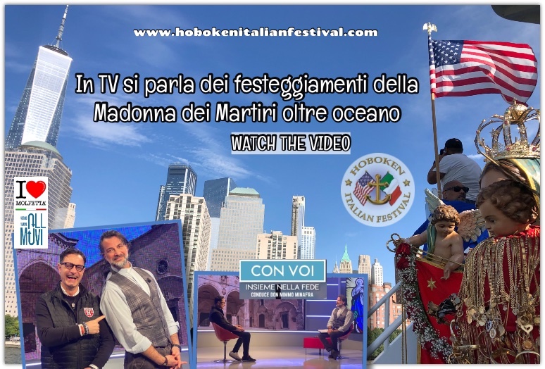 On TV there is talk of the celebrations of the Madonna dei Martiri overseas