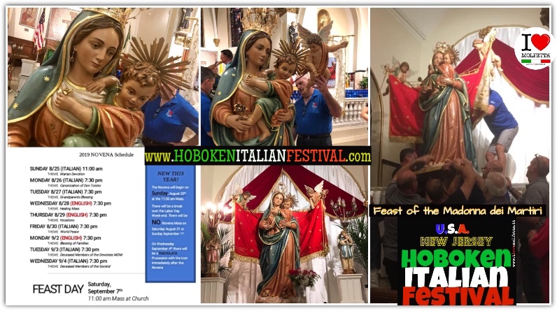 Ad Hoboken inizia la novena della Madonna dei Martiri