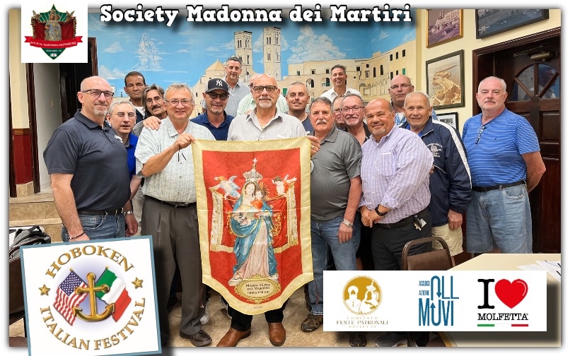 Consegnato ad Hoboken il drappo dell Madonna dei Martiri di Molfetta