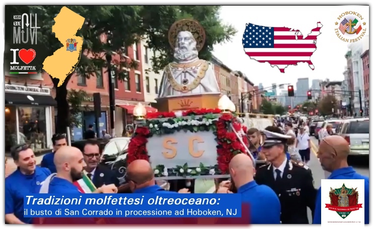 Nel New Jersey, ad Hoboken, il busto di San Corrado in processione