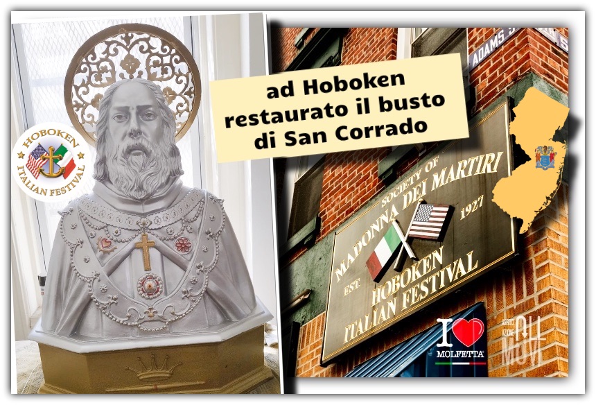 New Jersey, ad Hoboken restaurato il busto di San Corrado patrono di Molfetta