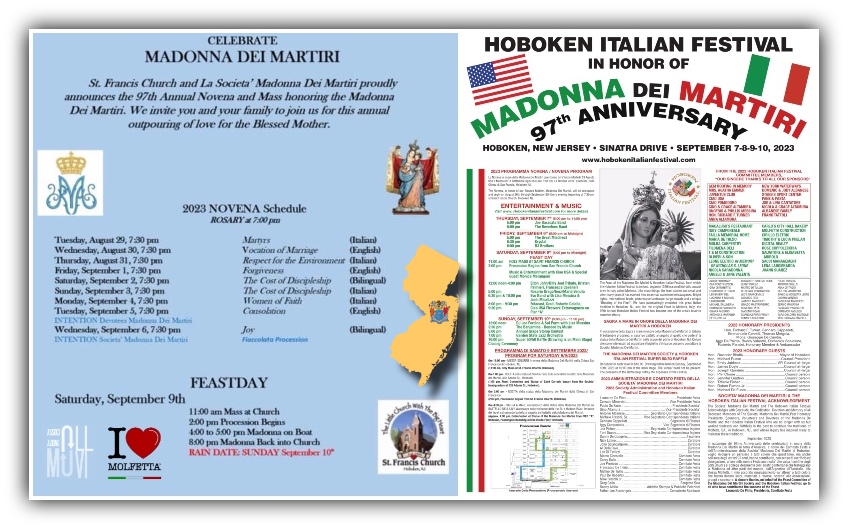 Hoboken, NJ il programma 2023: la novena della Madonna dei Martiri