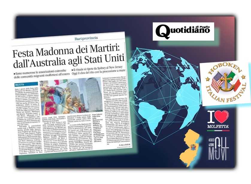 La festa della Madonna dei Martiri: sui quotidiani in Puglia, emigrazione molfettese