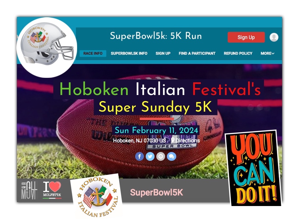 Hoboken Italian Festival: Super Sunday 5K Sun February 11 2024