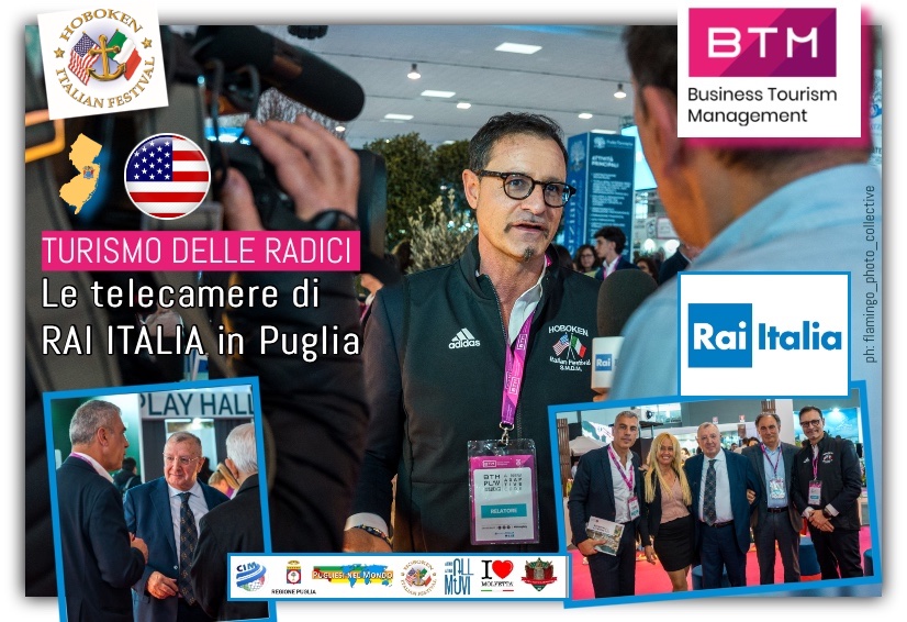 RAI ITALIA in Puglia al BTM: talk Hoboken Italian Festival and roots tourism