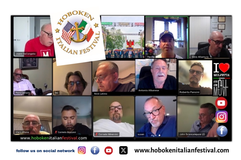 Society MdM and Hoboken Italian Festival meeting zoom: work work work 2024<em>Negli Stati Uniti d'America, nello stato del New Jersey, ad Hoboken, si avvicina il momento di una grande celebrazione: l<a href=