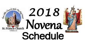 2018 Novena Schedule