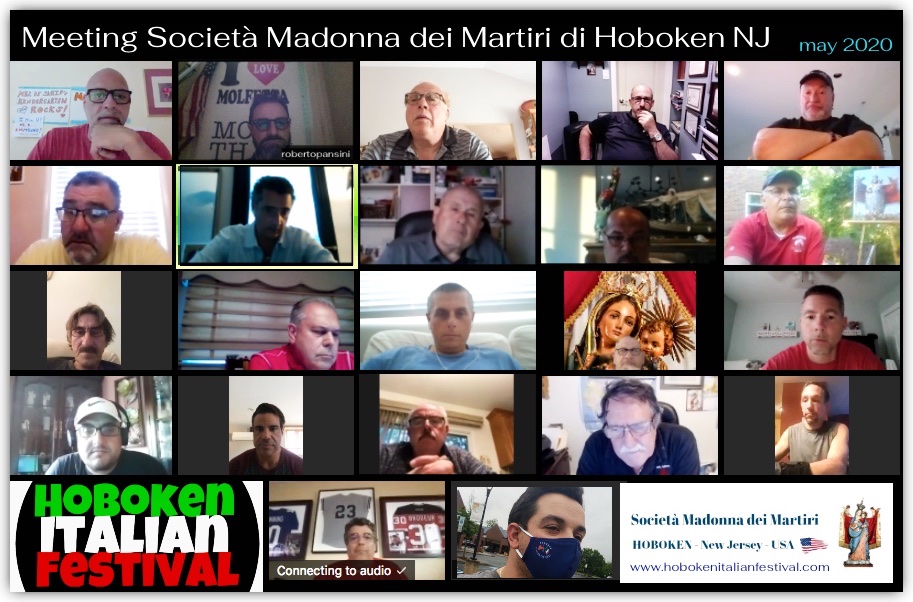 Meeting ai tempi del COVID19: la societa' Madonna dei Martiri di Hoboken