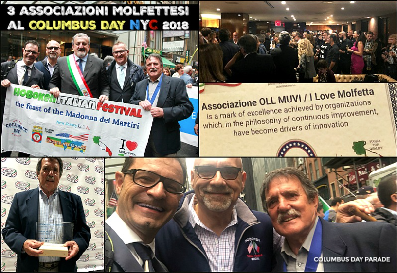 Three Molfetta associations at the Columbus Day Parade NYC + award