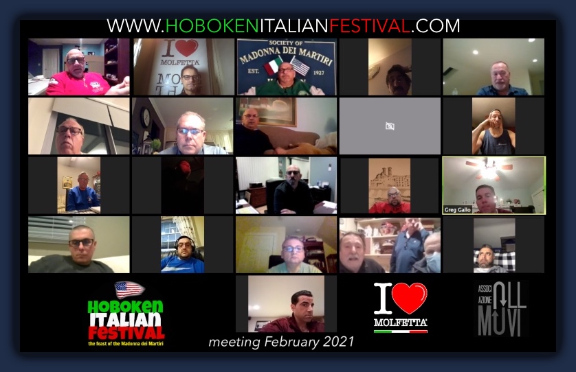 Societa' Madonna dei Martiri Hoboken NJ meeting with Zoom