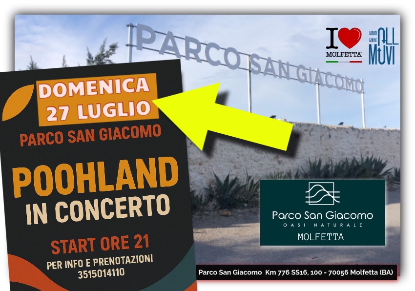 A Molfetta arrivano i Pooh, la tribute band al Parco San Giacomo