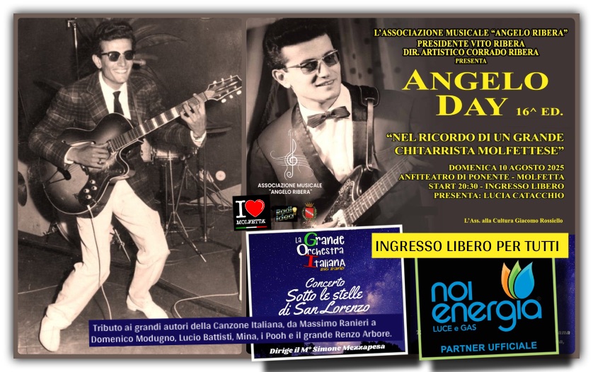 Angelo Day 16sima edizione: Domenica 10 Agosto a Molfetta