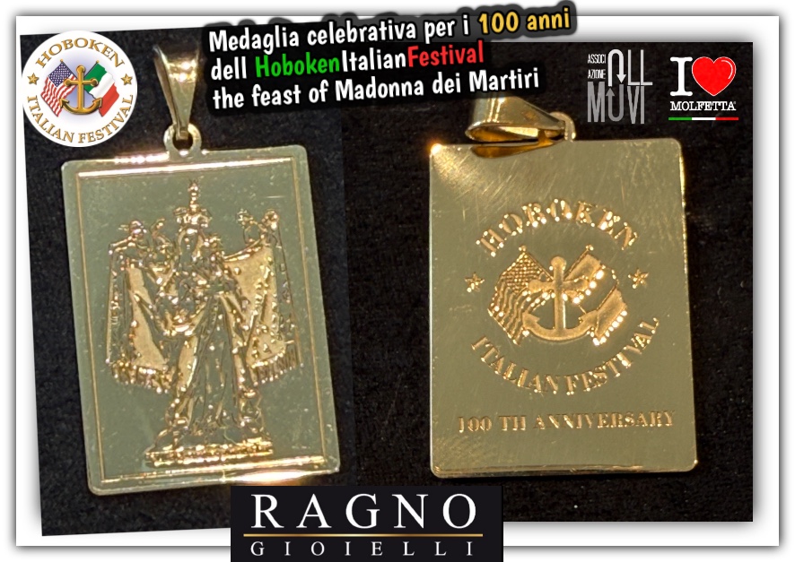 Medaglia Celebrativa: 100 anni Hoboken Italian Festival The Feast of Madonna dei Martiri 