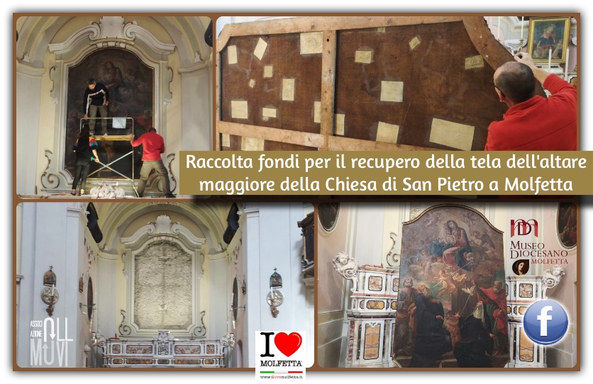 A Molfetta raccolta fondi per il recupero tela nella Chiesa di San Pietro