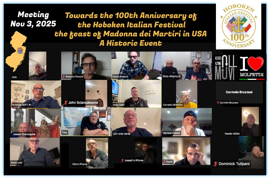 Hoboken Italian Festival: Verso i 100 Anni la comunita' molfettese in USA si prepara a un evento storico