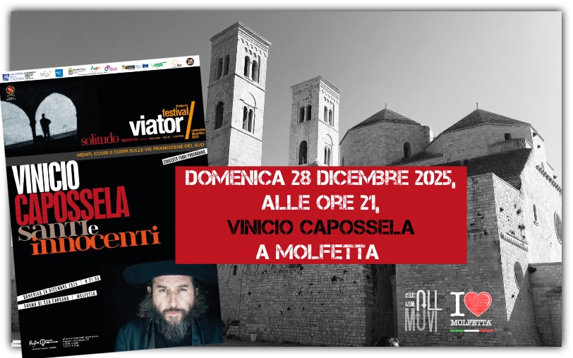 Vinicio Capossela illumina il Duomo di Molfetta con uno spettacolo speciale 