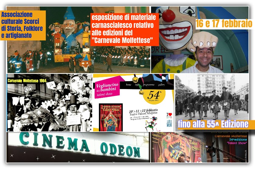 Esposizione documenti storici e bozzetti del Carnevale Molfettese fino alla 55esima edizione
