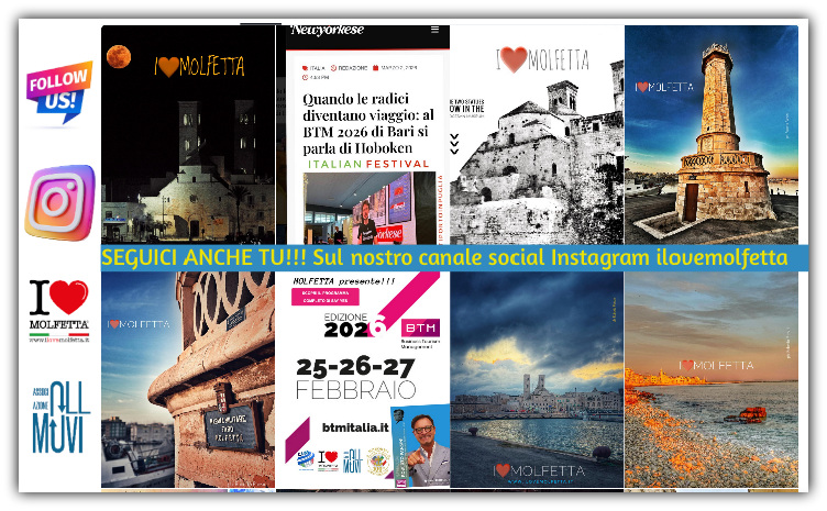 Follow us on Instagram profile by I Love Molfetta