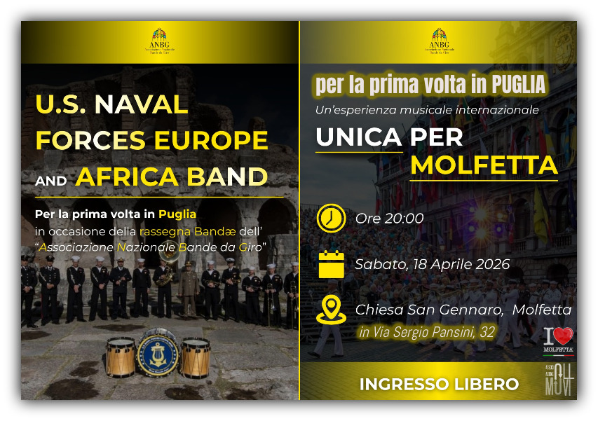 A Molfetta arriva la U.S. Naval Forces Europe and Africa Band