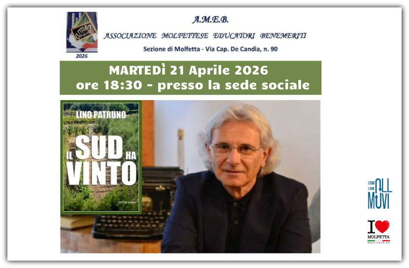  A Molfetta: arriva il giornalista Lino Patruno presso AMEB