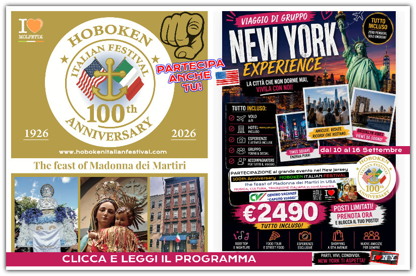 Da Molfetta a New York: un viaggio nel cuore di un sogno lungo 100 anni