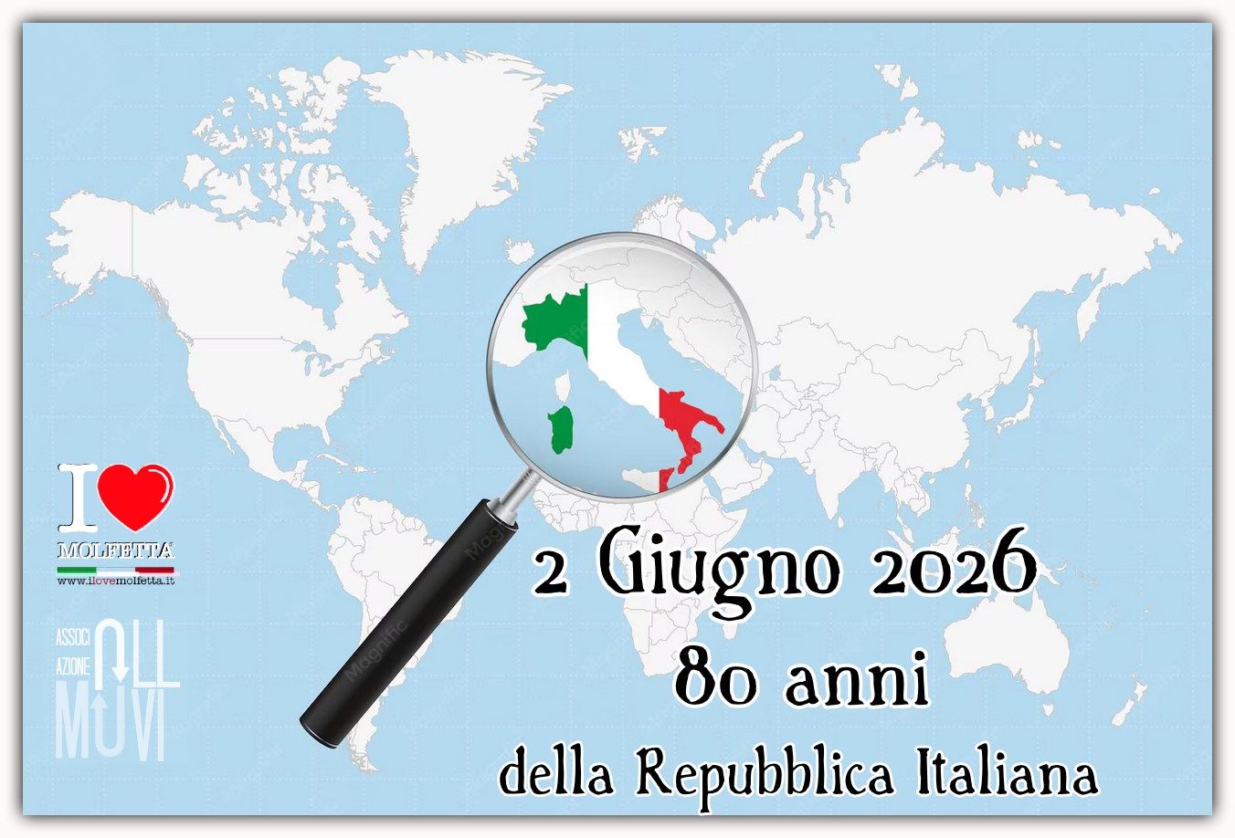 2 Giugno 2026:  80 anni della Repubblica Italiana