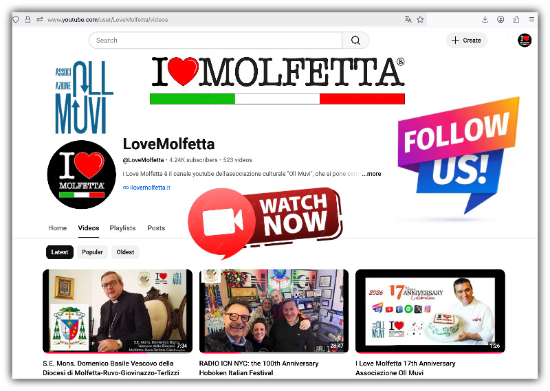 I Love Molfetta YouTube channel: Follow Us I Love Molfetta YouTube channel: Follow Us