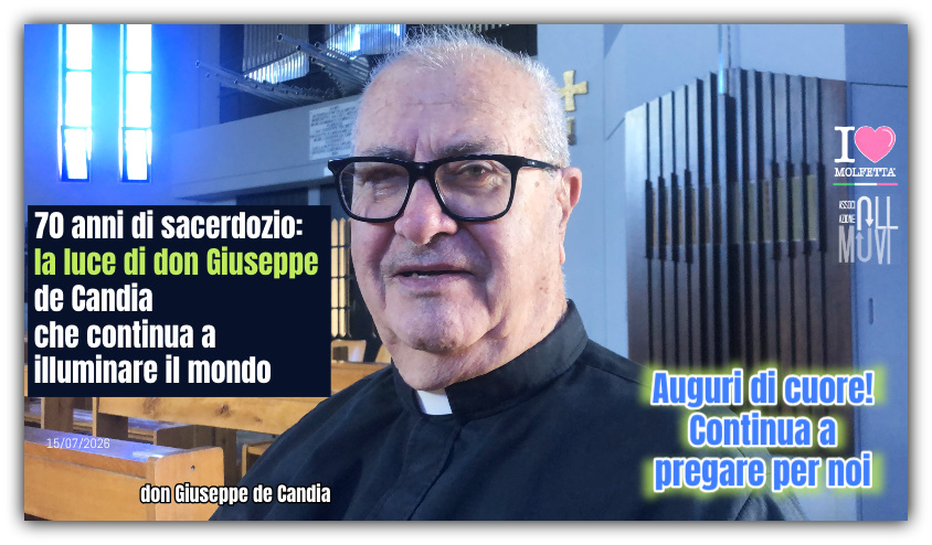 70 anni di sacerdozio: la luce di don Giuseppe de Candia che continua a illuminare il mondo