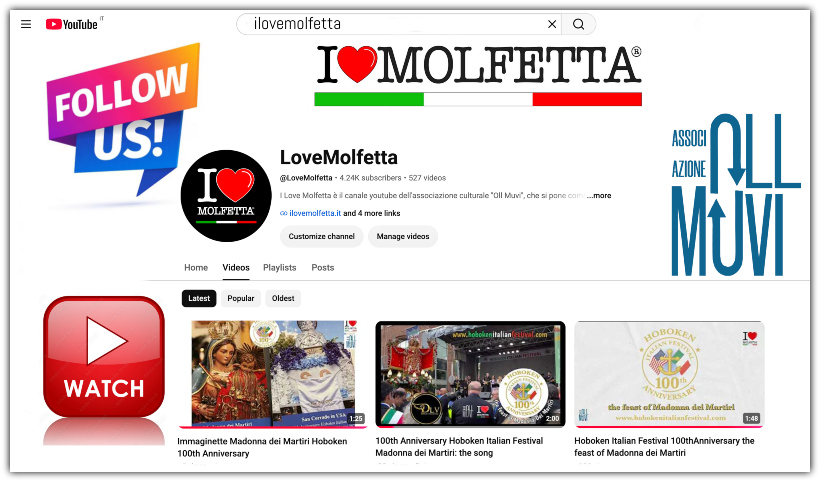 YouTube channel #ilovemolfetta 