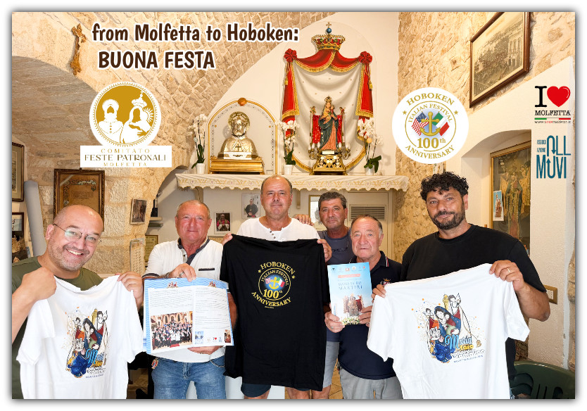 Da Molfetta gli Auguri del Comitato Feste Patronali: Buona Festa 100 anni Hoboken Da Molfetta gli Auguri del Comitato Feste Patronali: Buona Festa 100 anni Hoboken