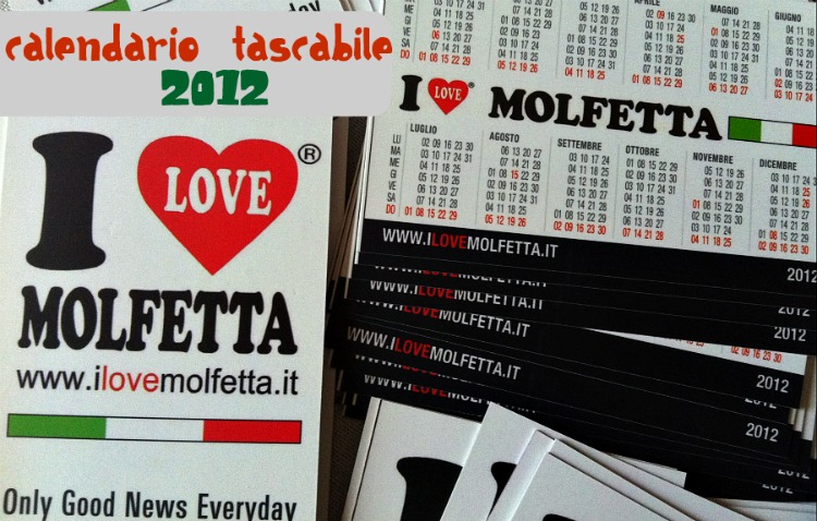 Calendario tascabile I Love Molfetta