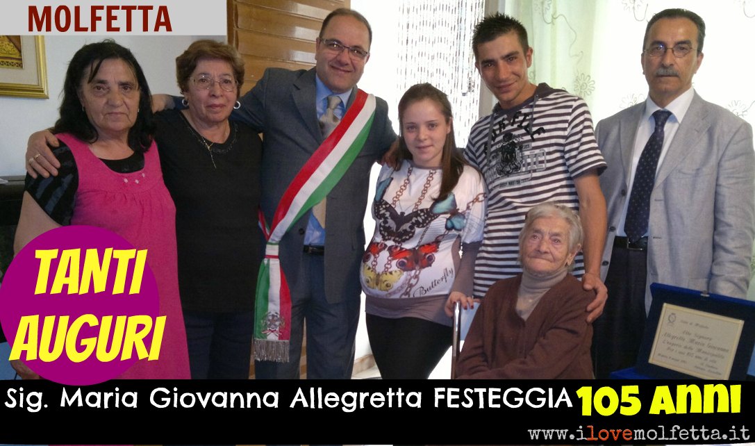 Auguri Nonna: 105 anni