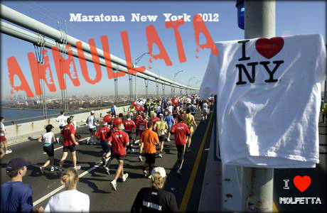 Annullata la maratona di New York