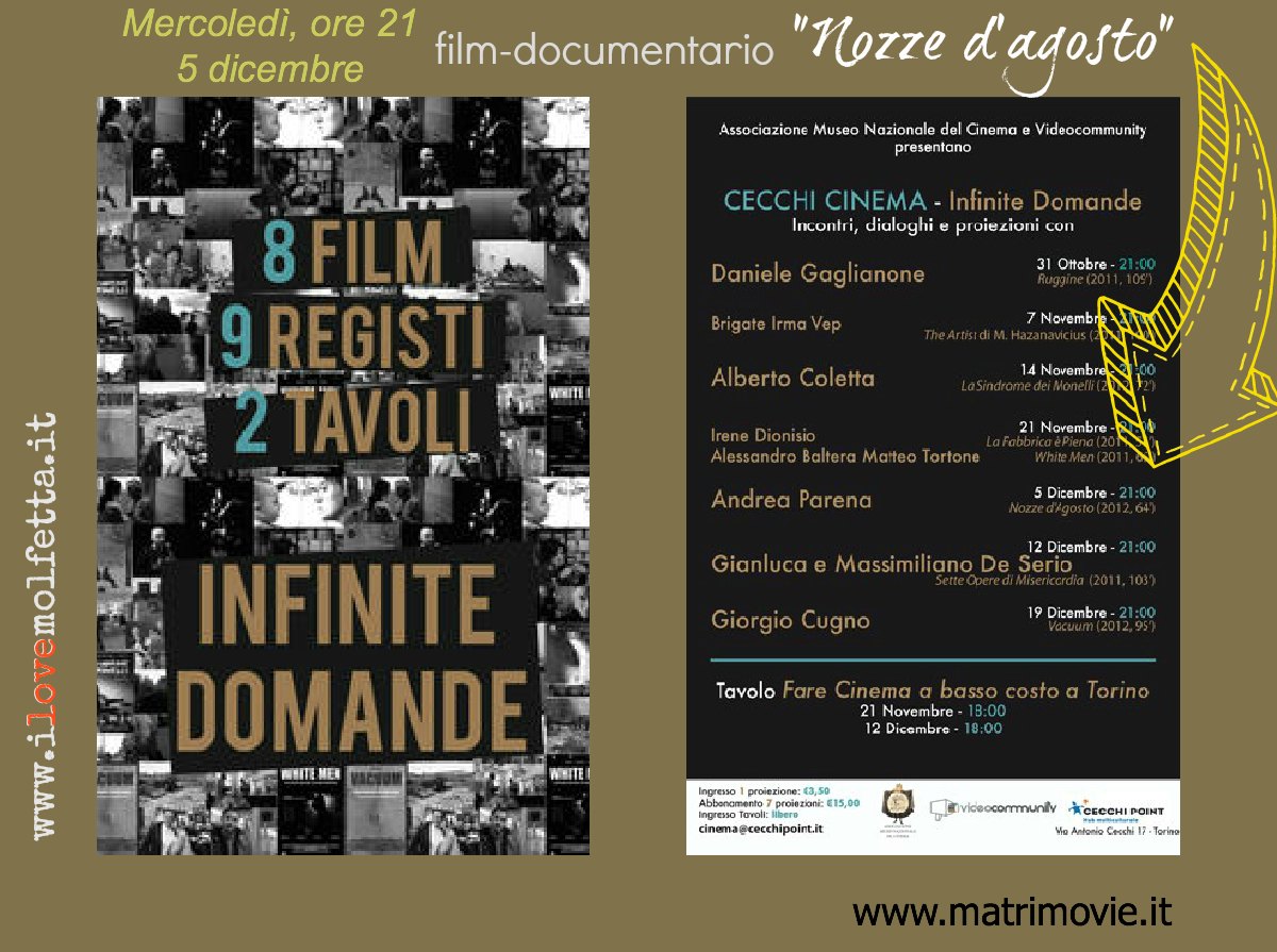 Nozze d'agosto al cinema di Torino