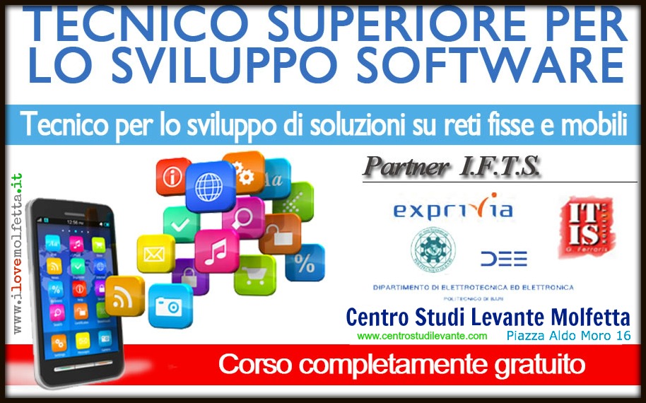 Iscriviti al corso: tecnico per lo sviluppo software