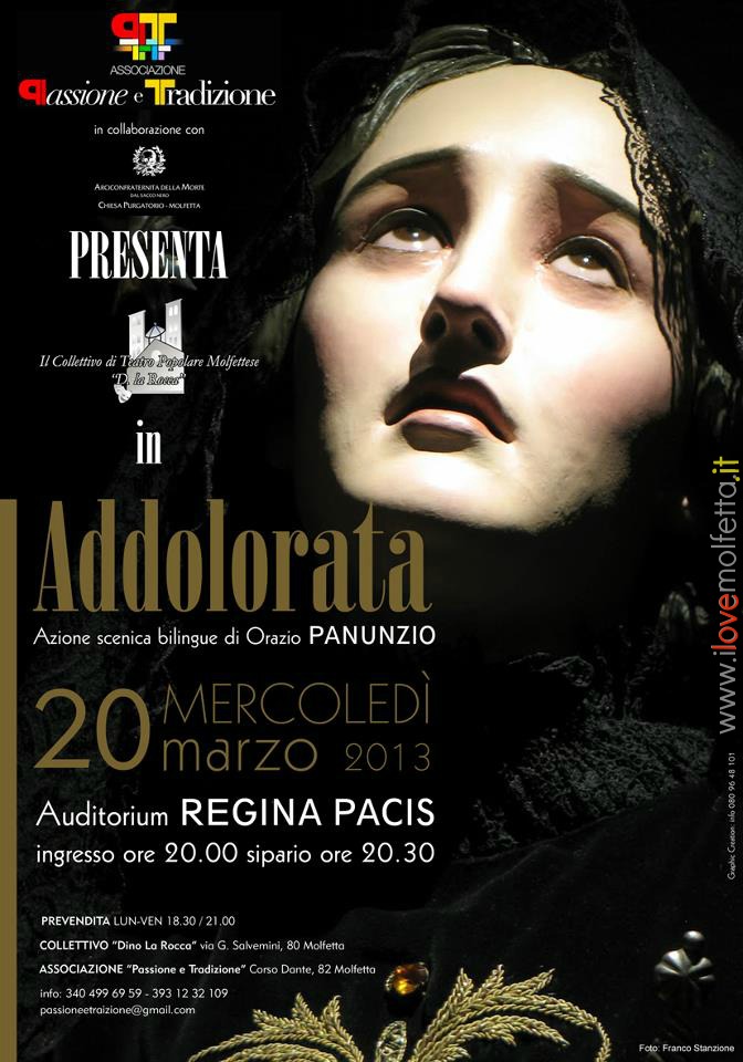 Lo spettacolo teatrale: Addolorata