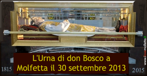 L'Urna di don Bosco a Molfetta il 30 settembre