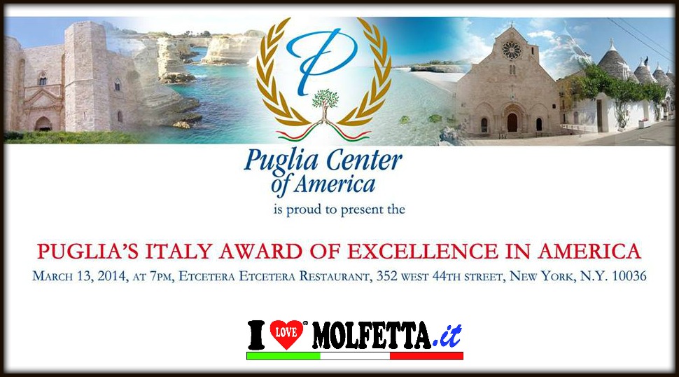 Puglia Center of America Award