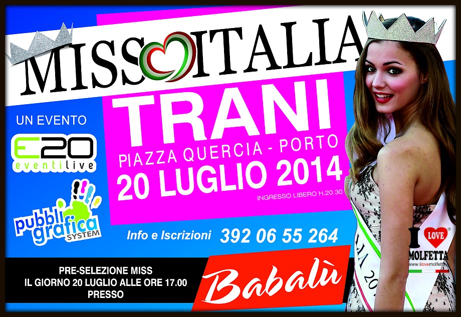 Miss Italia tappa a Trani...