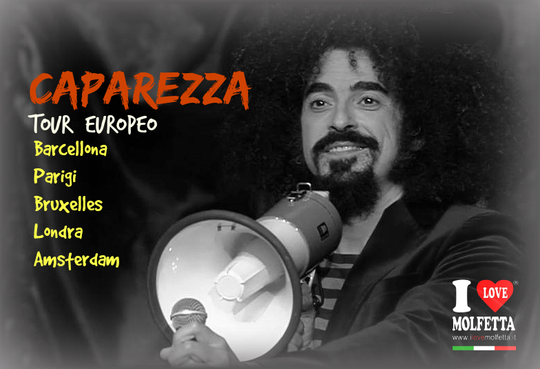 Caparezza in concerto a Barcellona, Parigi, Bruxelles, Londra, Amsterdam