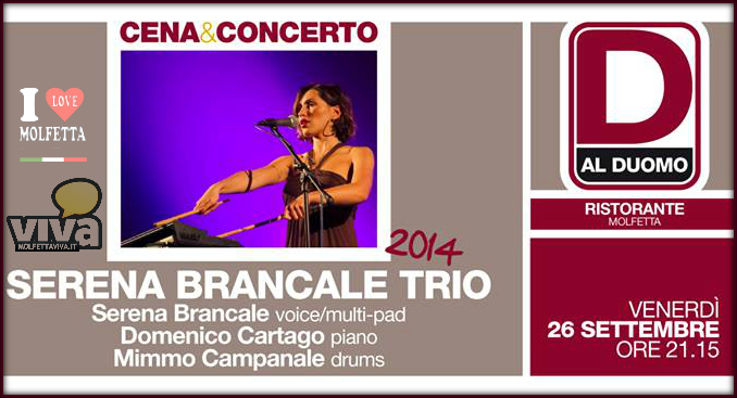 Serena Brancale Trio a Molfetta