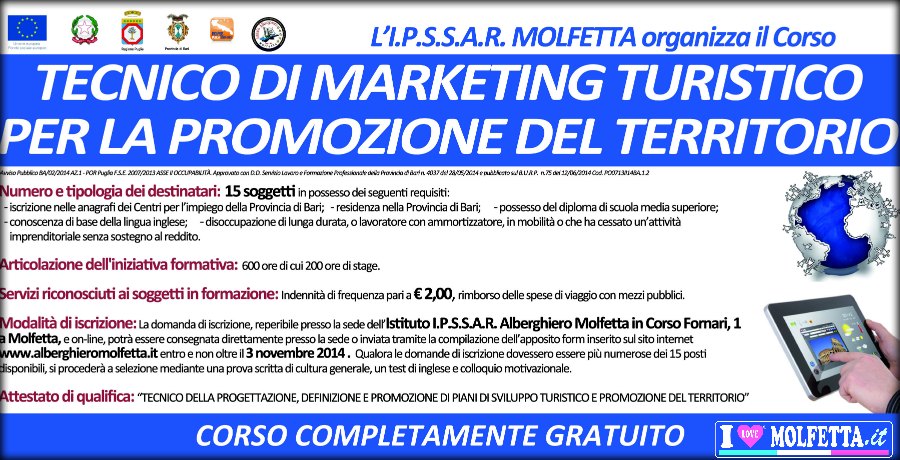 Corso: tecnico di marketing turistico